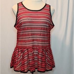 Eloquii Lace Peplum Tank